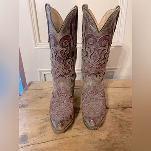 Women’s Corral purple inlay western boot size 7.5